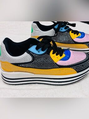 Brand New Crystal Custom Designed Rogue 9 sneakers - size 11 women - box 24